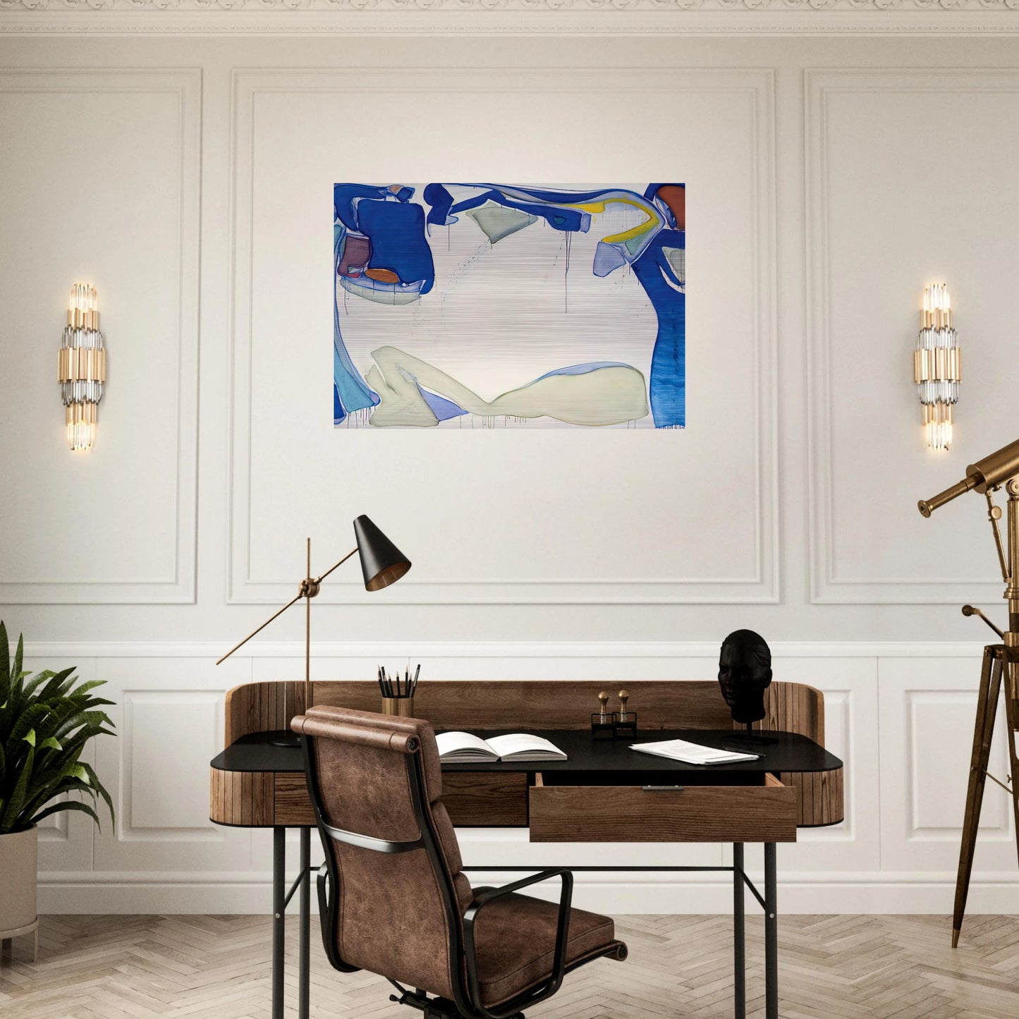 Mantis - Sam Francis Brushed Aluminum Print - 70x100 cm / 28x40 inches | Sam Francis Aluminum Print | Sam Francis Prints
