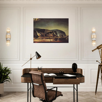 MOUNTAIN LAKE - Salvador Dali Brushed Aluminum Print - 70x100 cm / 28x40 inches | Salvador Dali Aluminum Print | Salvador Dali Prints