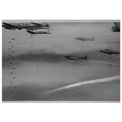 BOMBERS 1963 - Gerhard Richter Brushed Aluminum Print - 70x100 cm / 28x40 inches | Gerhard Richter Aluminum Print | Gerhard Richter Prints