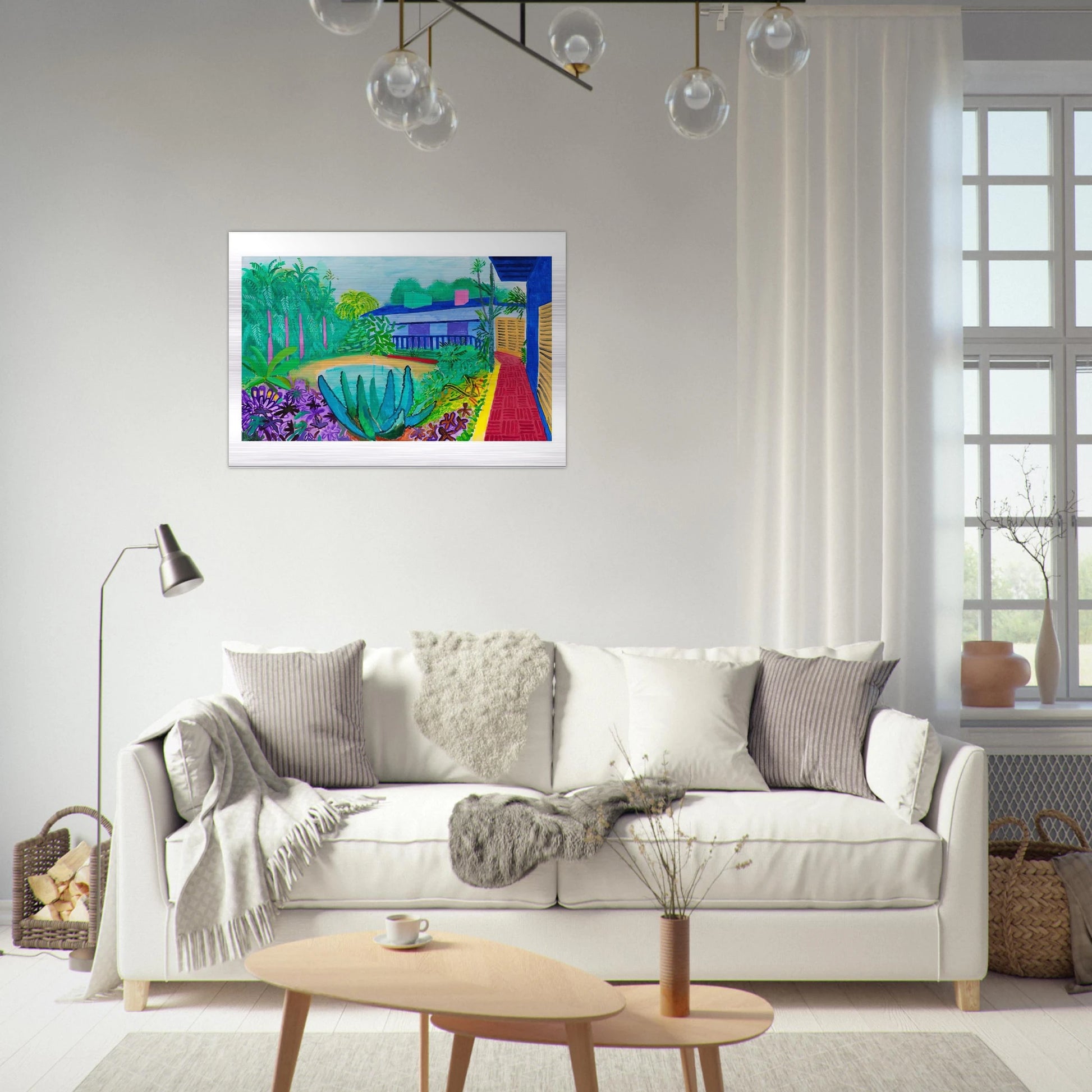 David Hockney - David Hockney Brushed Aluminum Print - 70x100 cm / 28x40 inches | David Hockney Aluminum Print | David Hockney Prints