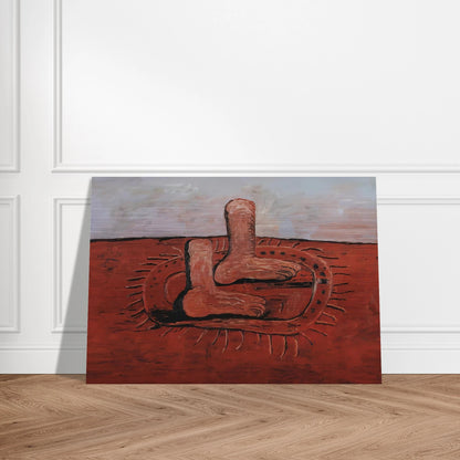 TWO FAT FEET - Philip Guston Brushed Aluminum Print - 70x100 cm / 28x40 inches | Philip Guston Aluminum Print | Philip Guston Prints