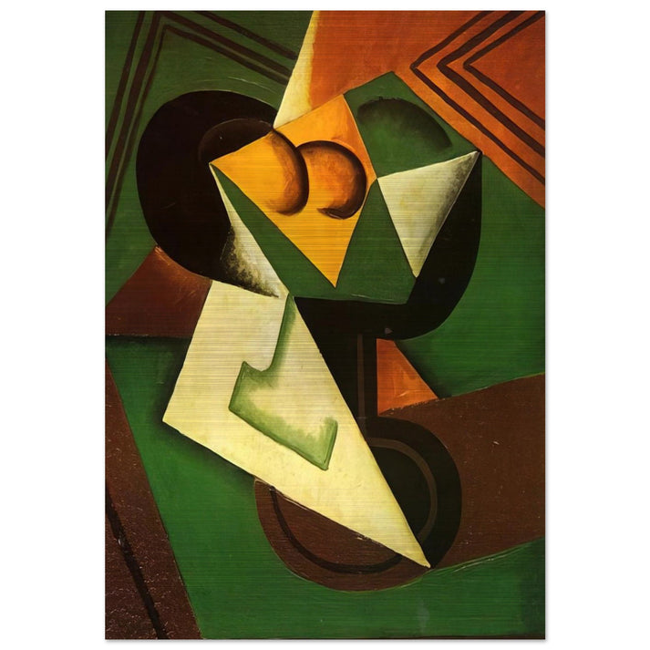 FRUIT BOWL AND FRUIT - Juan Gris Brushed Aluminum Print - 70x100 cm / 28x40 inches | Juan Gris Aluminum Print | Juan Gris Prints