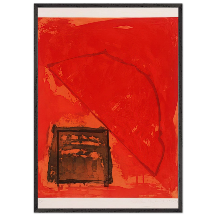 Trace - 1979 - John Hoyland 70x100 cm / 28x40 inches Framed Art Print – Black Wooden Frame