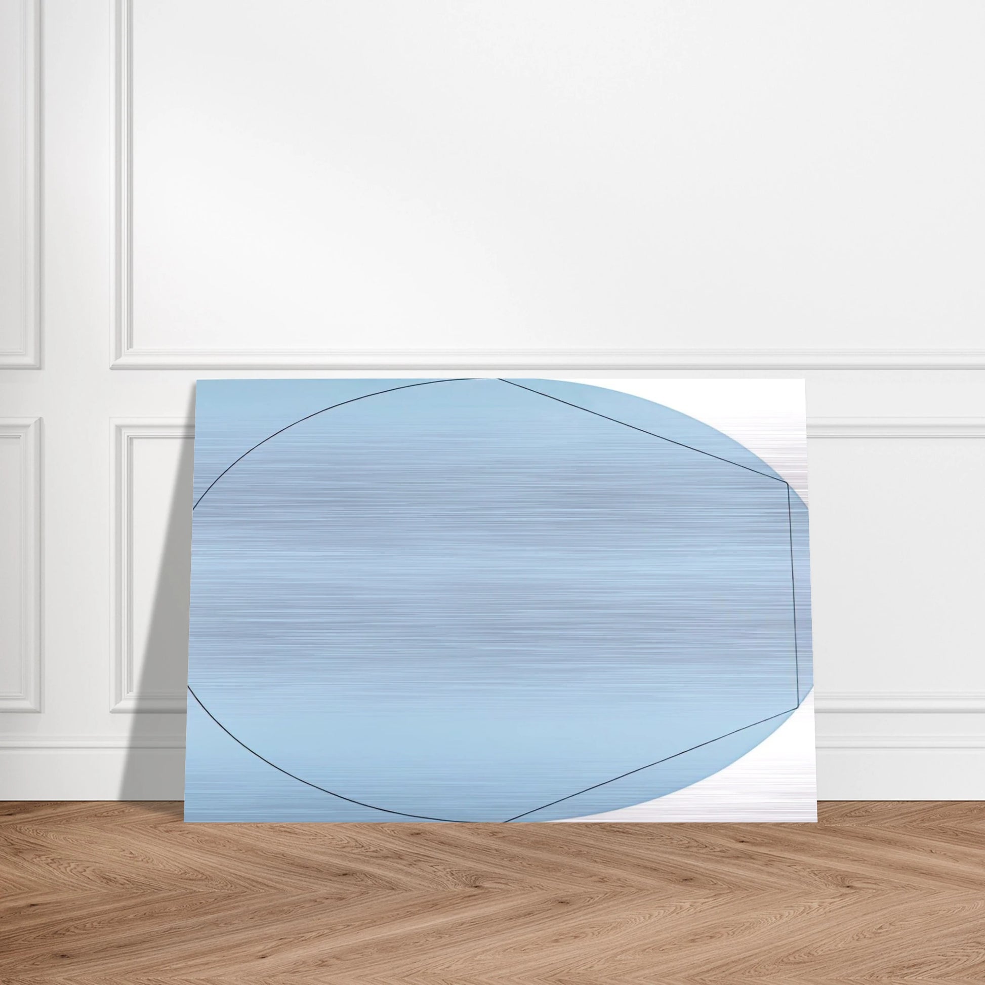 CIRCLE IN AND OUT OF A POLYGON 2 1973 - Robert Mangold Brushed Aluminum Print - 70x100 cm / 28x40 inches | Robert Mangold Aluminum Print | Robert Mangold Prints