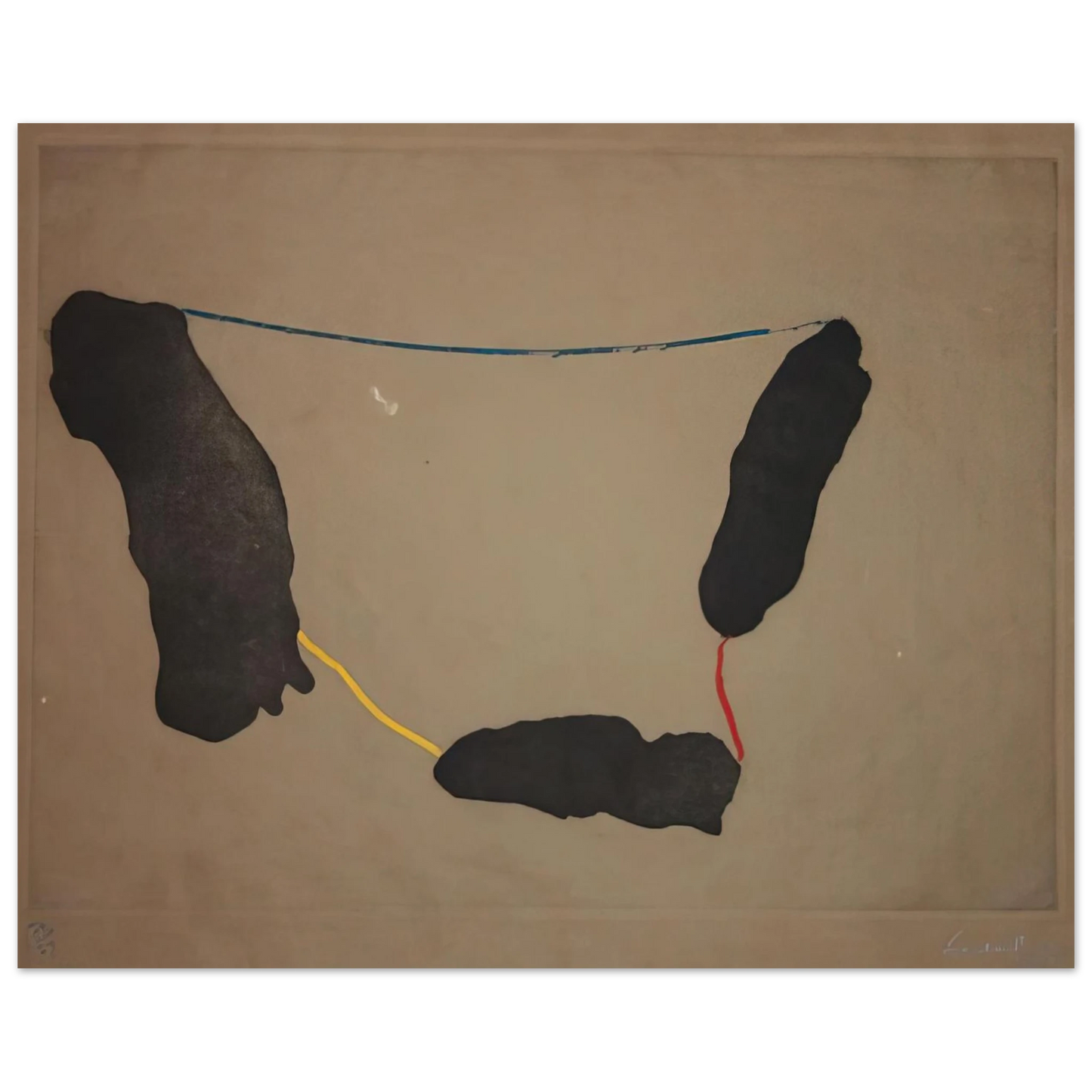 Helen Frankenthaler - Connected By Joy - 1973 Wall art - A3 (29.7 x 42  cm) - Premium Wooden Framed Poster With Fine Art Paper-canvas - Wood frame