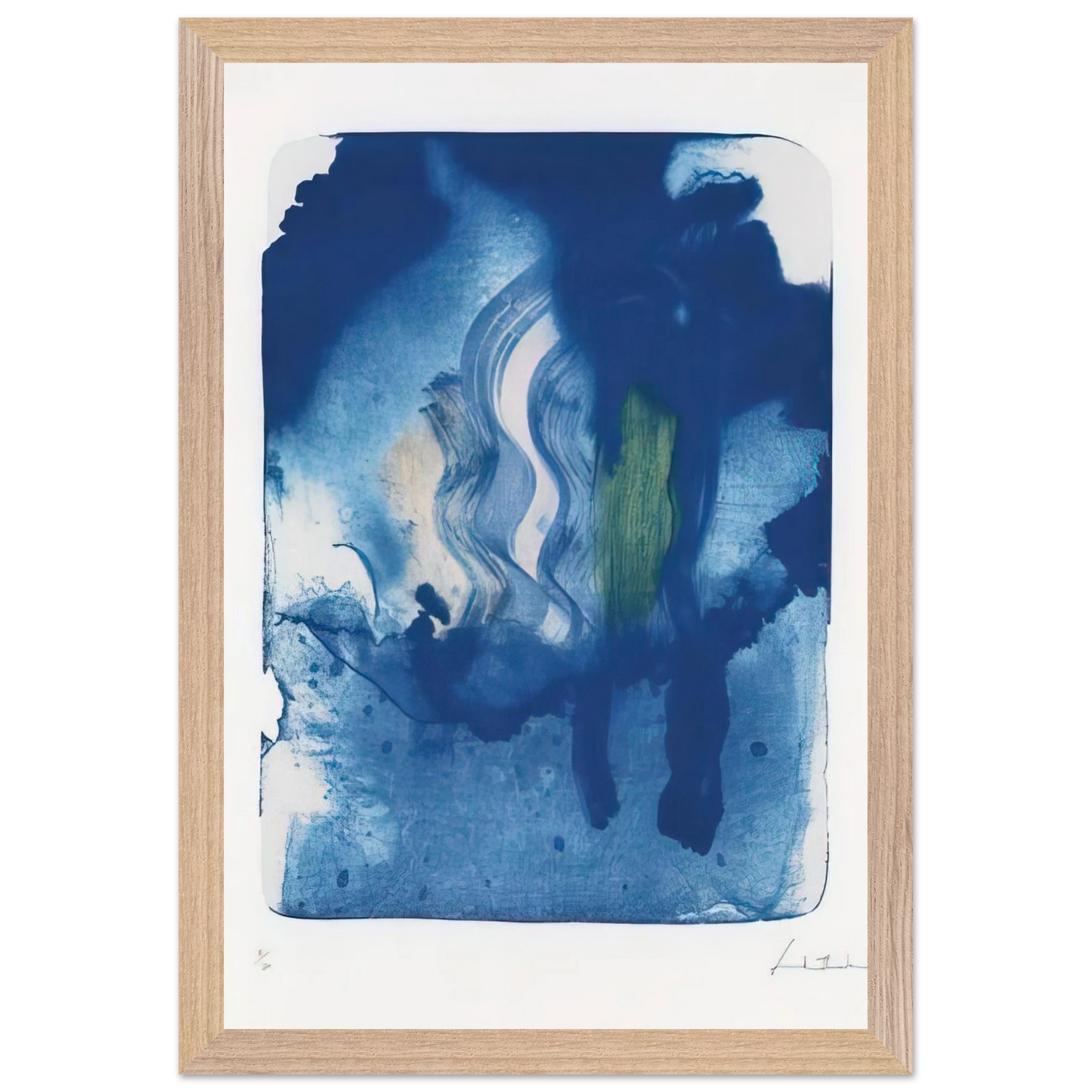 Helen Frankenthaler - Reflections V - 1995 Wall art - 30x40 cm / 12x16 inches - Fine Art Poster-canvas - -