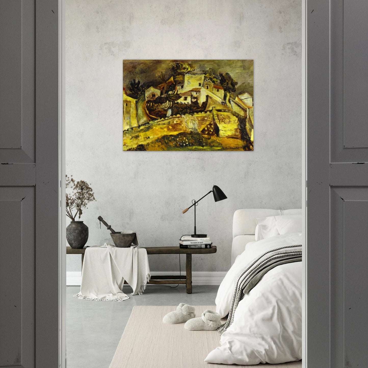 LANDSCAPE AT CAGNES - Chaim Soutine Brushed Aluminum Print - 70x100 cm / 28x40 inches | Chaim Soutine Aluminum Print | Chaim Soutine Prints