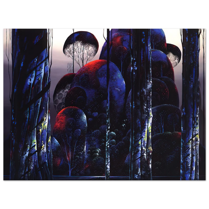 Eyvind Earle - Trees Draped in Autumn  75x100 cm / 30x40inches Fine Art Poster