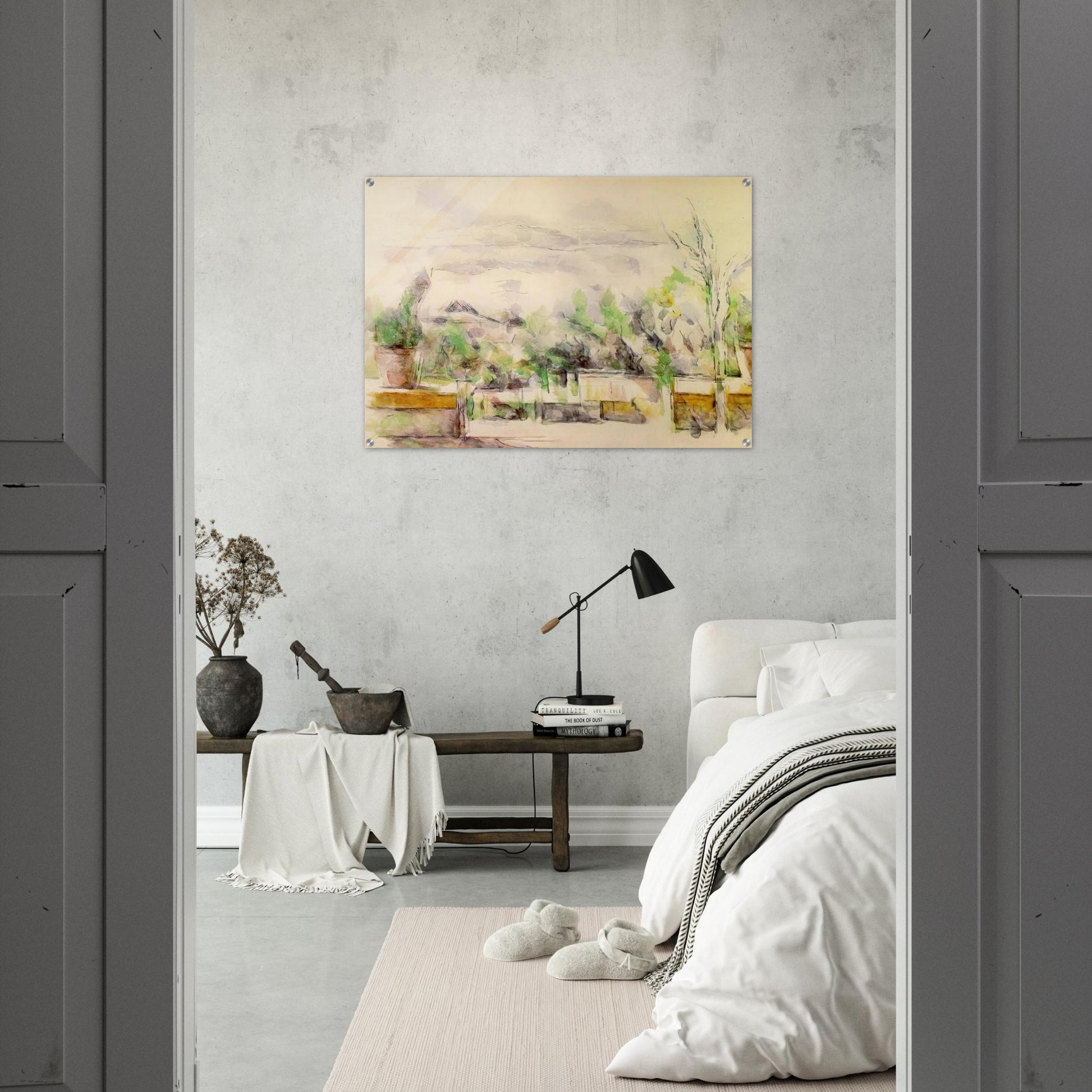 The Garden Terrace at Les Lauves - Paul Cézanne Acrylic Print - 70x100 cm / 28x40″ inches