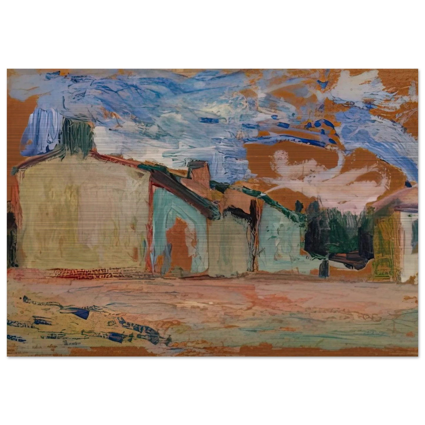HOUSES FENOUILLET 1898 - Henri Matisse Brushed Aluminum Print - 70x100 cm / 28x40 inches | Henri Matisse Aluminum Print | Henri Matisse Prints