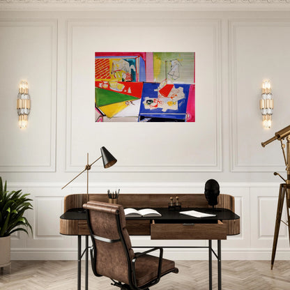 Magenta and Blue - Hans Hofmann Brushed Aluminum Print - 70x100 cm / 28x40 inches | Hans Hofmann Aluminum Print | Hans Hofmann Prints