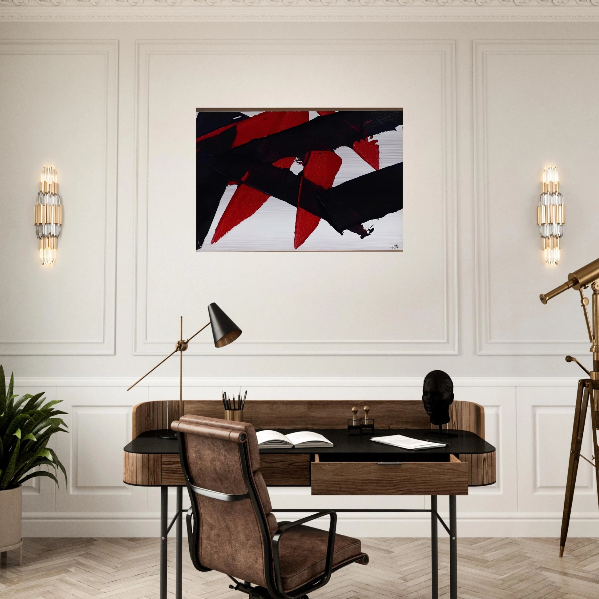 UNTITLED 2007 - Luis Feito Brushed Aluminum Print - 70x100 cm / 28x40 inches | Luis Feito Aluminum Print | Luis Feito Prints