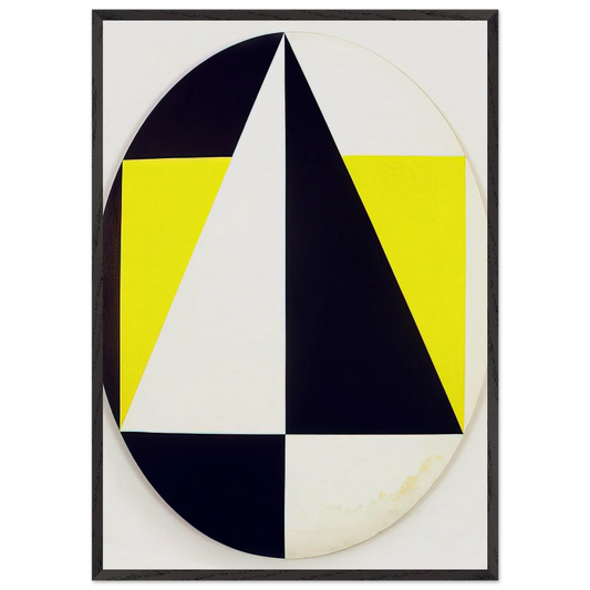 Tondo3Colors - 1958 - Carmen Herrera 70x100 cm / 28x40 inches Framed Art Print – Black Wooden Frame