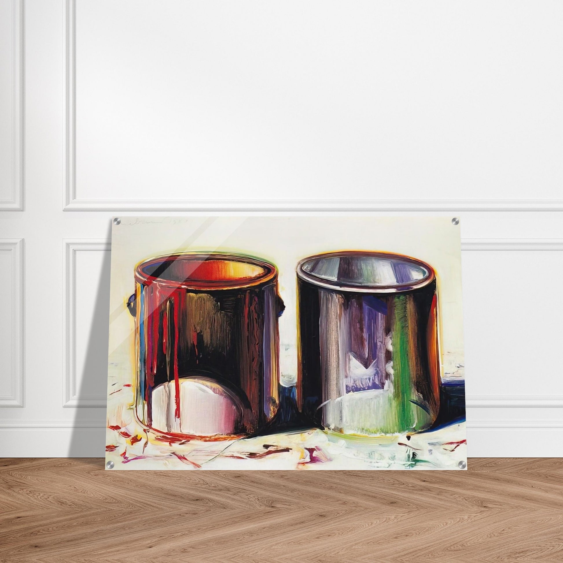 Two Paint Cans - 1987 - Wayne Thiebaud Acrylic Print - 70x100 cm / 28x40″ inches