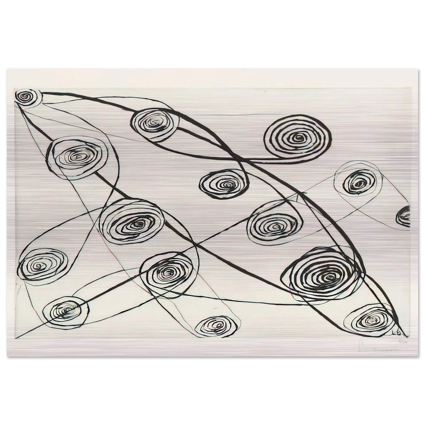 UNTITLED 1991 - Louise Bourgeois Brushed Aluminum Print - 70x100 cm / 28x40 inches | Louise Bourgeois Aluminum Print | Louise Bourgeois Prints