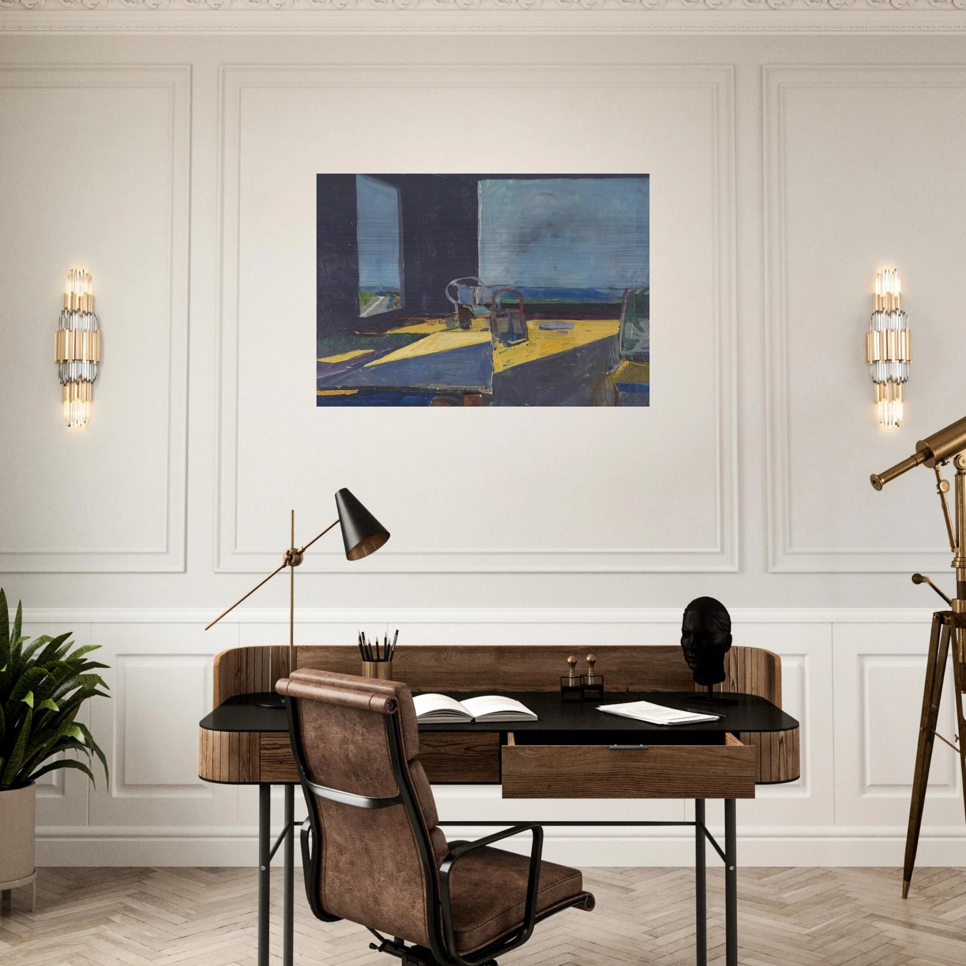 Interior with View of the Ocean - Richard Diebenkorn Brushed Aluminum Print - 70x100 cm / 28x40 inches | Richard Diebenkorn Aluminum Print | Richard Diebenkorn Prints