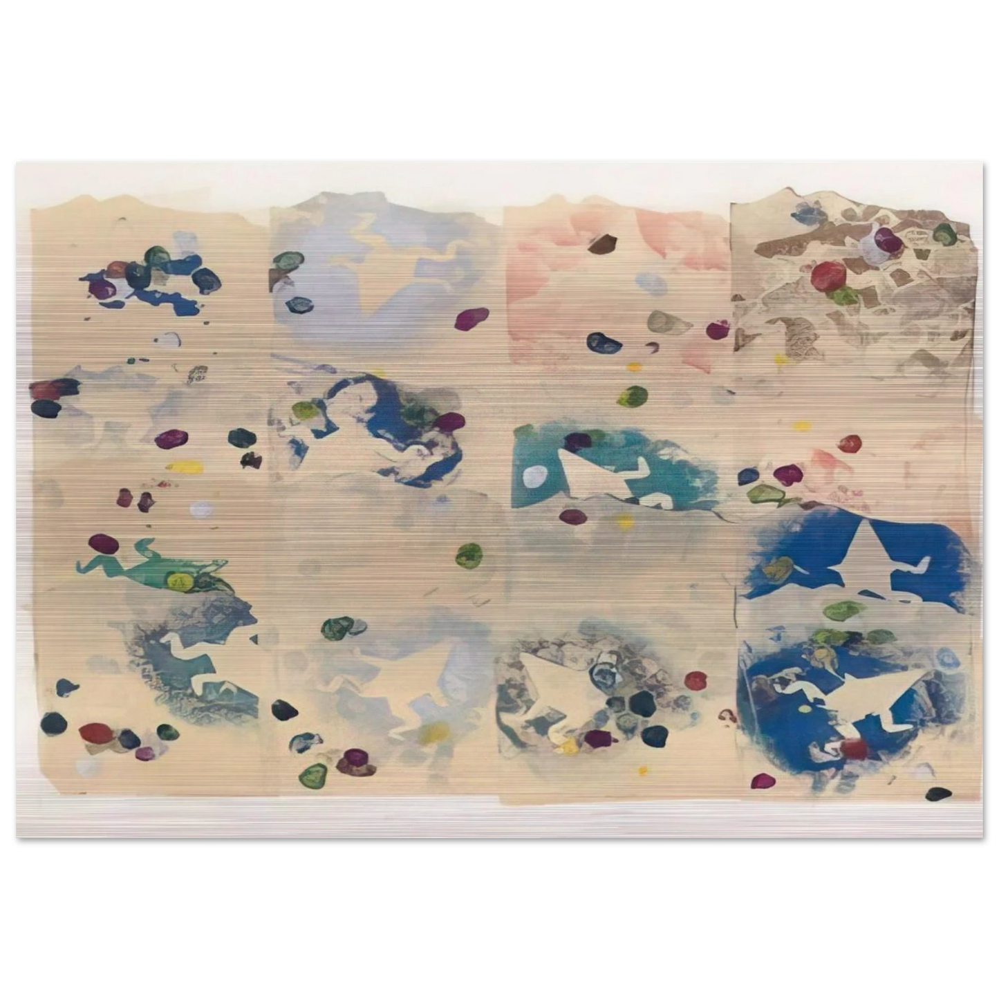 RANE E SPECCHI 1980 - Alighiero Boetti Brushed Aluminum Print - 70x100 cm / 28x40 inches | Alighiero Boetti Aluminum Print | Alighiero Boetti Prints