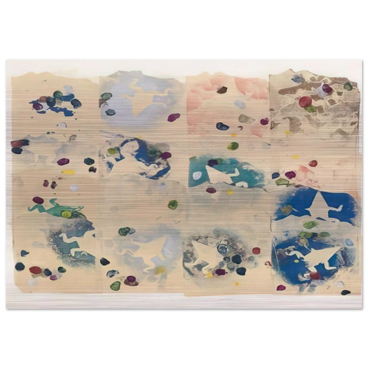 RANE E SPECCHI 1980 - Alighiero Boetti Brushed Aluminum Print - 70x100 cm / 28x40 inches | Alighiero Boetti Aluminum Print | Alighiero Boetti Prints
