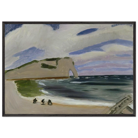 WOMEN ON THE BEACH ETRETAT 1920 - Henri Matisse 70x100 cm / 28x40 inches Framed Art Print – Black Wooden Frame
