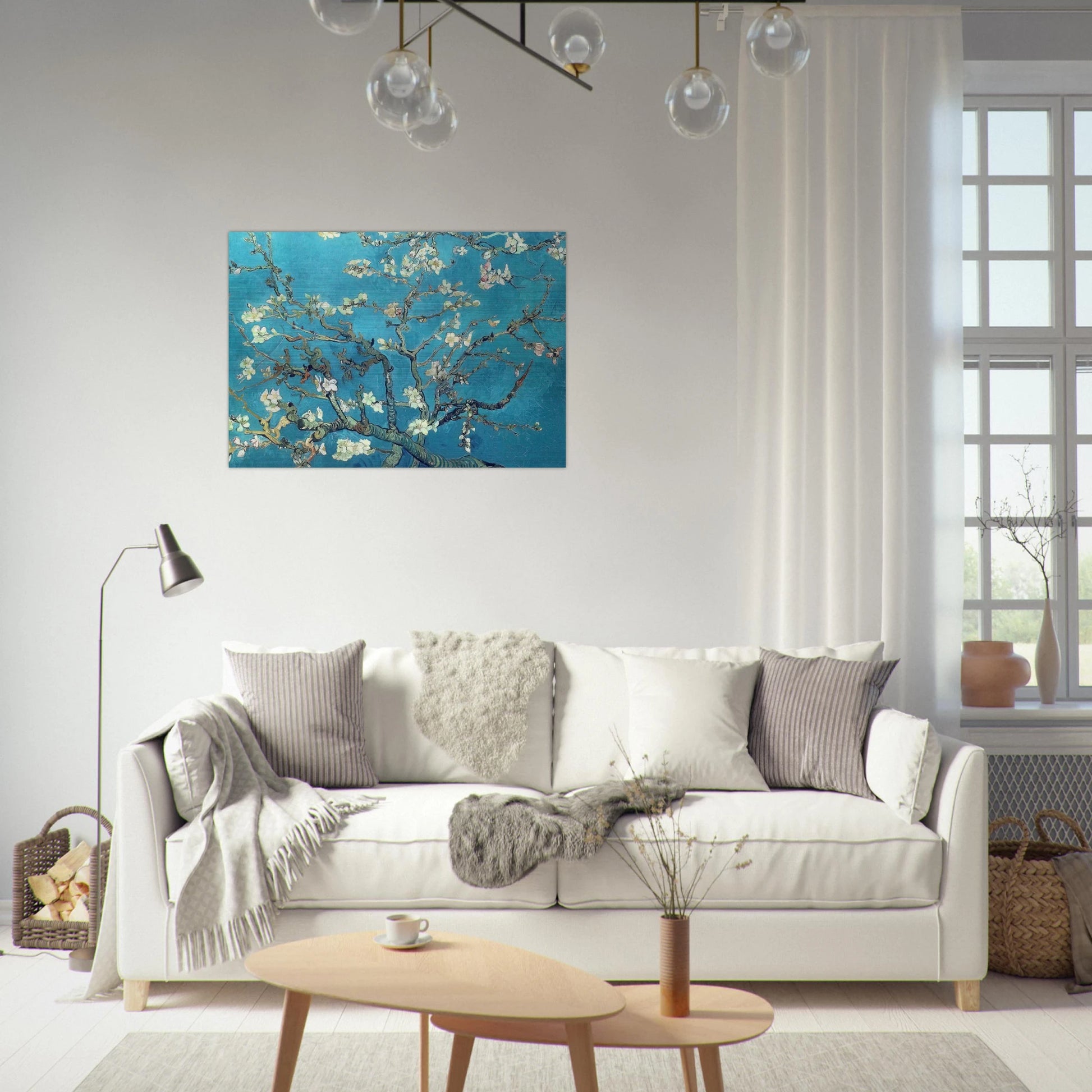 Branches with Almond Blossom - Vincent van Gogh Brushed Aluminum Print - 70x100 cm / 28x40 inches | Vincent van Gogh Aluminum Print | Vincent van Gogh Prints
