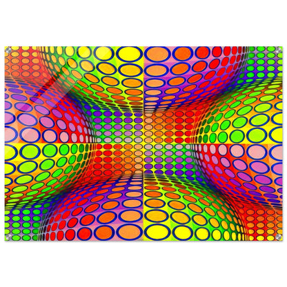 Vega-Lep - 1970 - Victor Vasarely Acrylic Print - 70x100 cm / 28x40″ inches | Victor Vasarely Wall Art | Victor Vasarely Prints