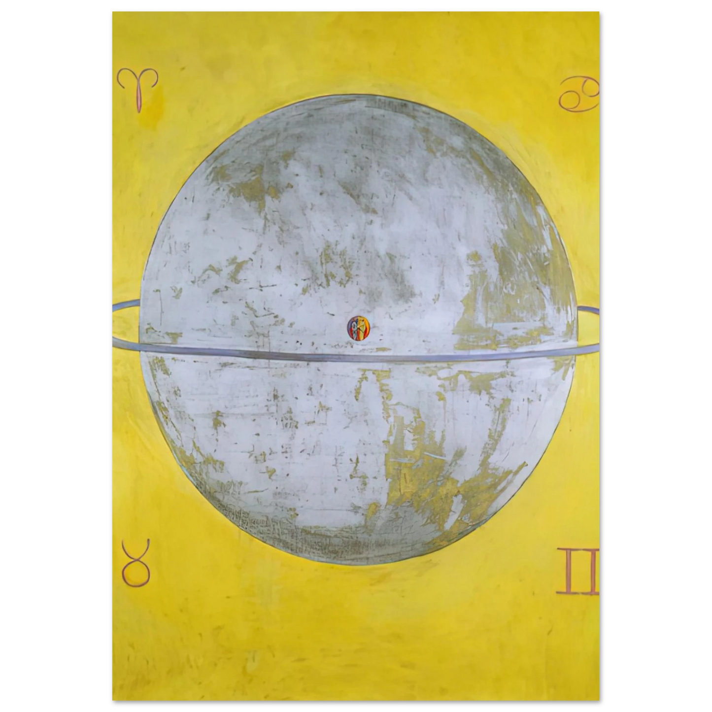 Hilma af Klint - THE DOVE NR 12 1915 Wall art - 28x43  cm / XL (11x17 inches) - Fine Art Poster-canvas - -