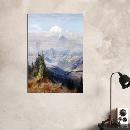 Mount McKinley in Mist - Romanticism - Sydney Laurence Brushed Aluminum Print - 70x100 cm / 28x40 inches | Sydney Laurence Aluminum Print | Sydney Laurence Prints