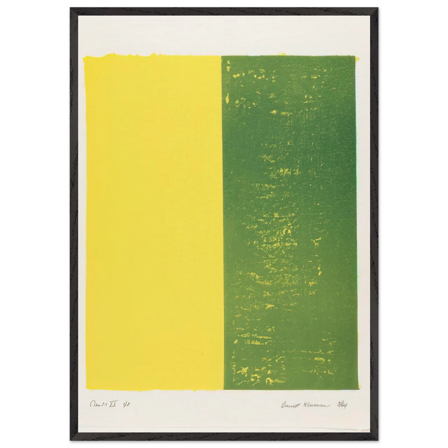 Canto XII - Barnett Newman 70x100 cm / 28x40 inches Framed Art Print – Black Wooden Frame