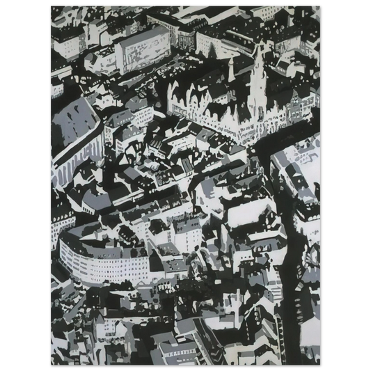 Gerhard Richter - TOWNSCAPE MU 1968  75x100 cm / 30x40inches Fine Art Poster
