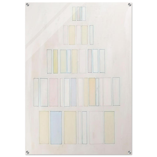 Red and Green with Pale Colors - 1966 - Robert Goodnough Acrylic Print - 70x100 cm / 28x40″ inches | Robert Goodnough Wall Art | Robert Goodnough Prints