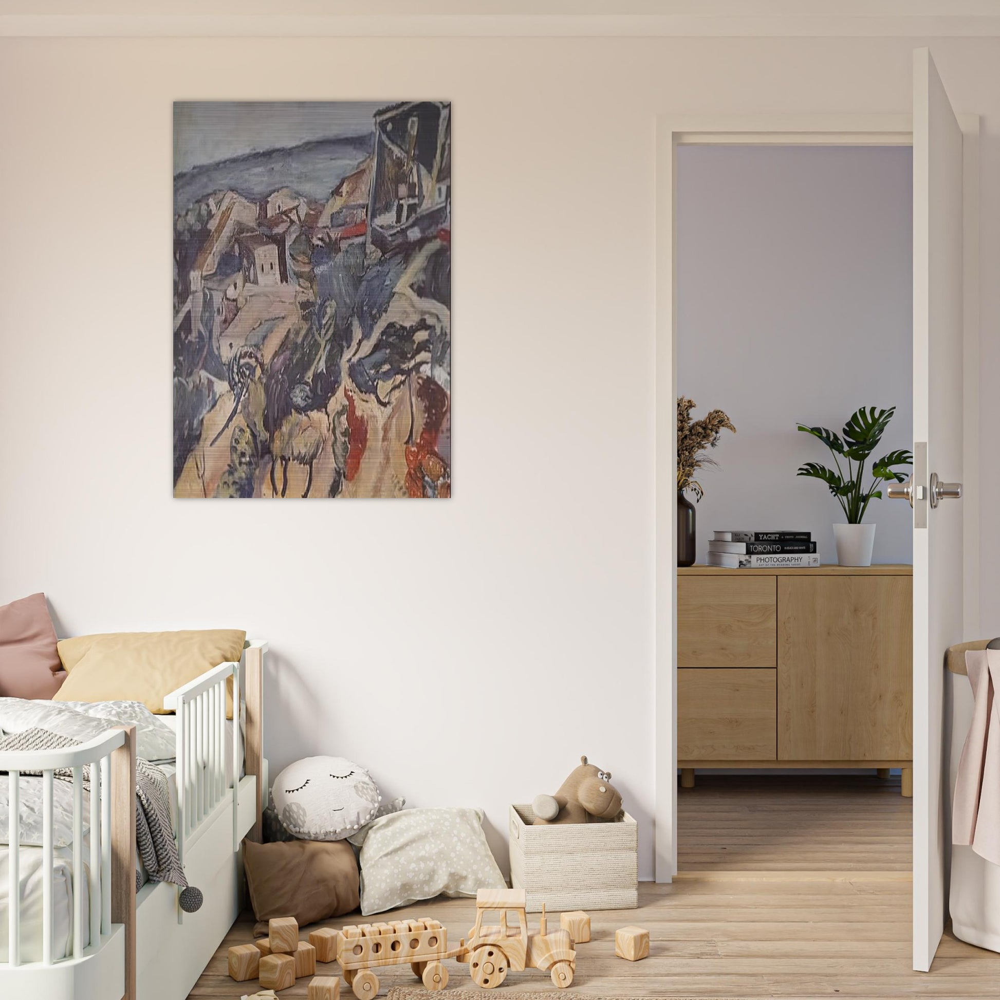 HOUSES BY THE SEA 1918 - Chaim Soutine Brushed Aluminum Print - 70x100 cm / 28x40 inches | Chaim Soutine Aluminum Print | Chaim Soutine Prints
