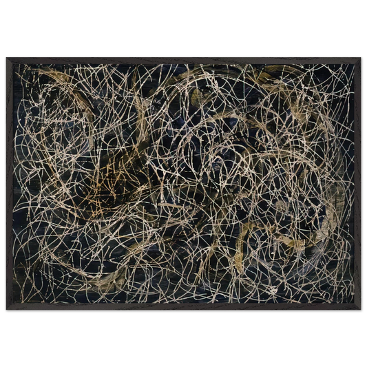 Rosier-feuilles - Marcel Barbeau 70x100 cm / 28x40 inches Framed Art Print – Black Wooden Frame