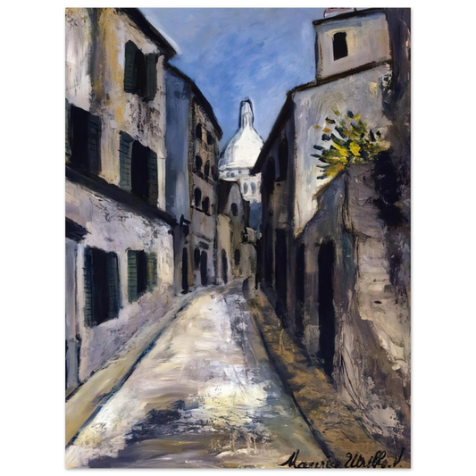 Maurice Utrillo - SAINT RUSTIQUE STREET  75x100 cm / 30x40inches Fine Art Poster