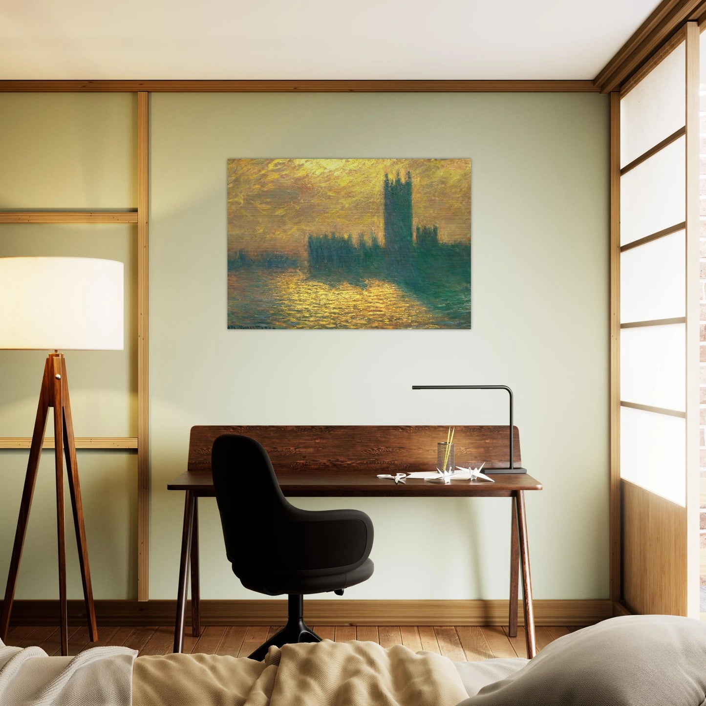 Houses of Parliament - claude monet Brushed Aluminum Print - 70x100 cm / 28x40 inches | claude monet Aluminum Print | claude monet Prints