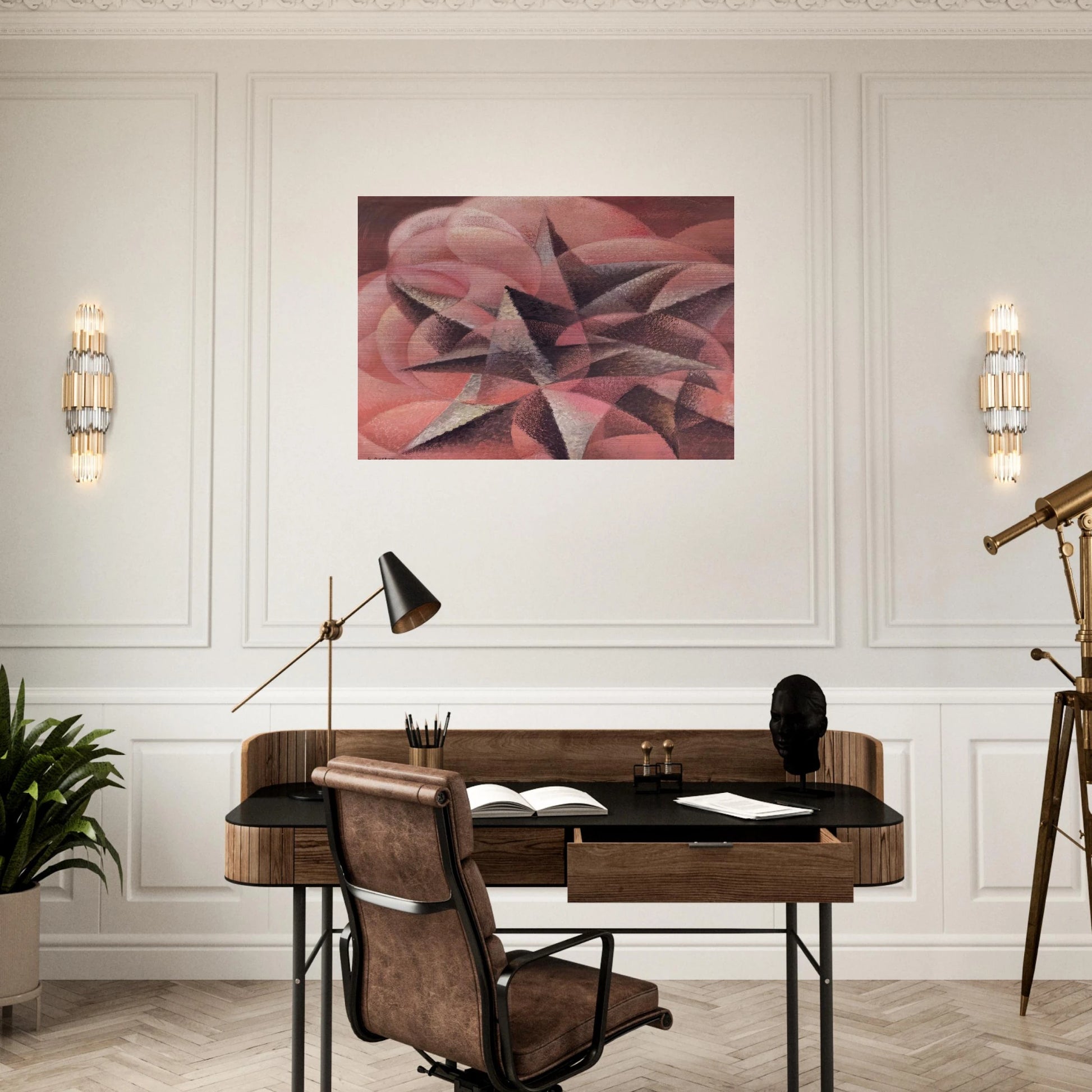 Armonie di forme contrarie - 1935 - Gerardo Dottori Brushed Aluminum Print - 70x100 cm / 28x40 inches | Gerardo Dottori Aluminum Print | Gerardo Dottori Prints