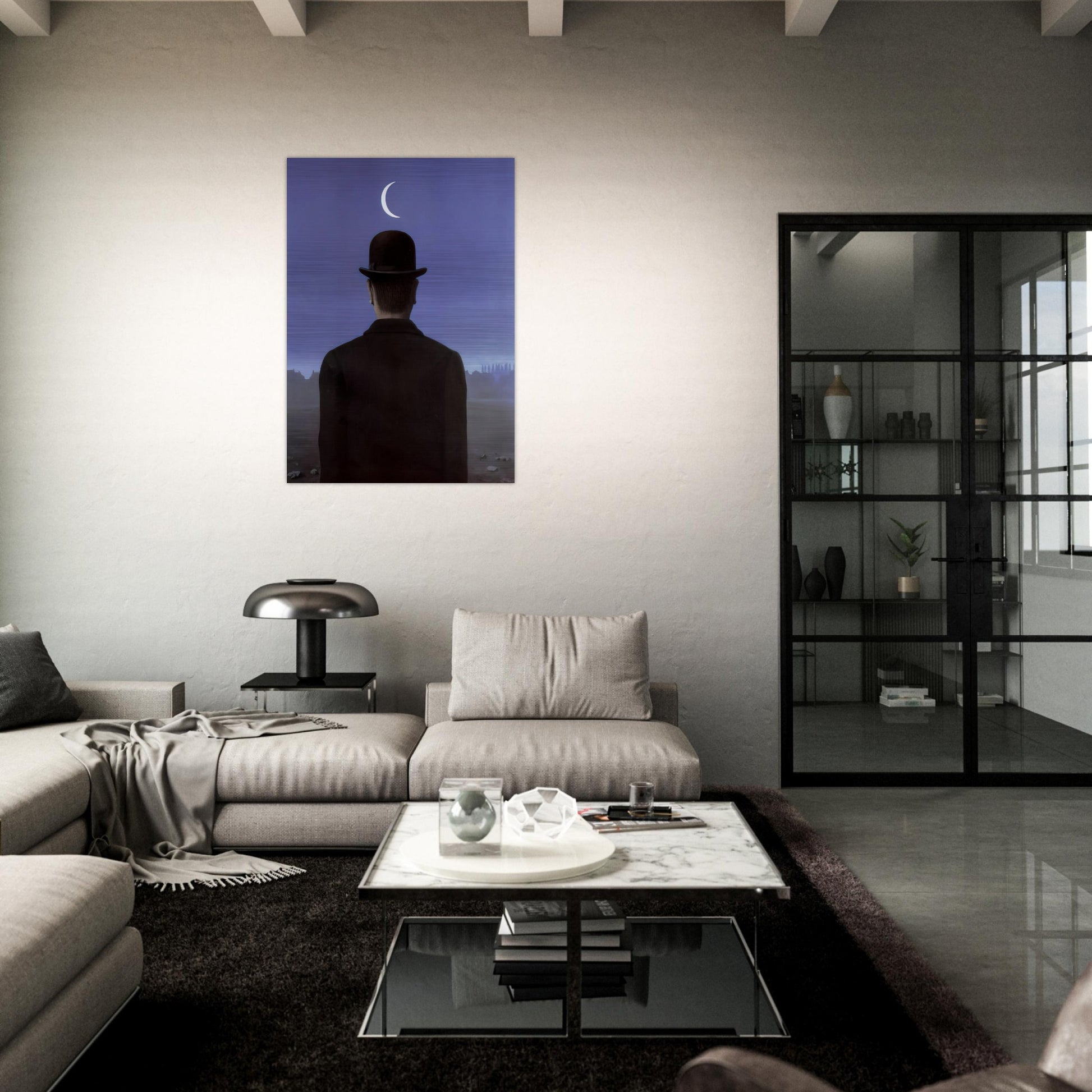THE SCHOOLMASTER 1954 - Rene Magritte Brushed Aluminum Print - 70x100 cm / 28x40 inches | Rene Magritte Aluminum Print | Rene Magritte Prints