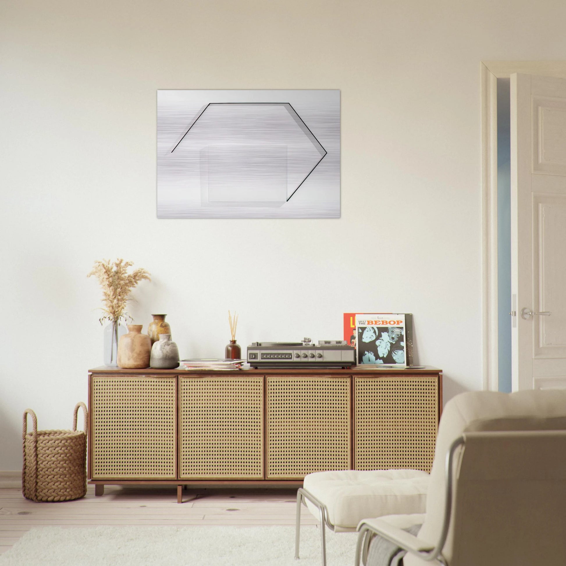 Steel-Life N°43 - Minimalism - Francois Morellet Brushed Aluminum Print - 70x100 cm / 28x40 inches | Francois Morellet Aluminum Print | Francois Morellet Prints