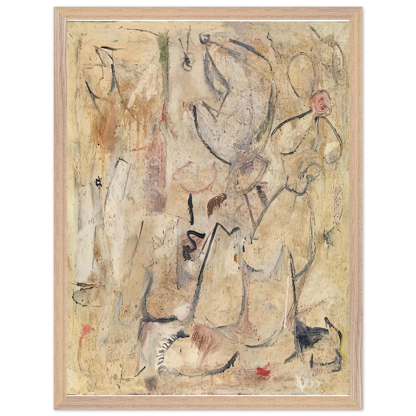 Helen Frankenthaler - Beach, 1950- Wall Art - 30x40 cm / 12x16 inches - Fine Art Poster-canvas - -