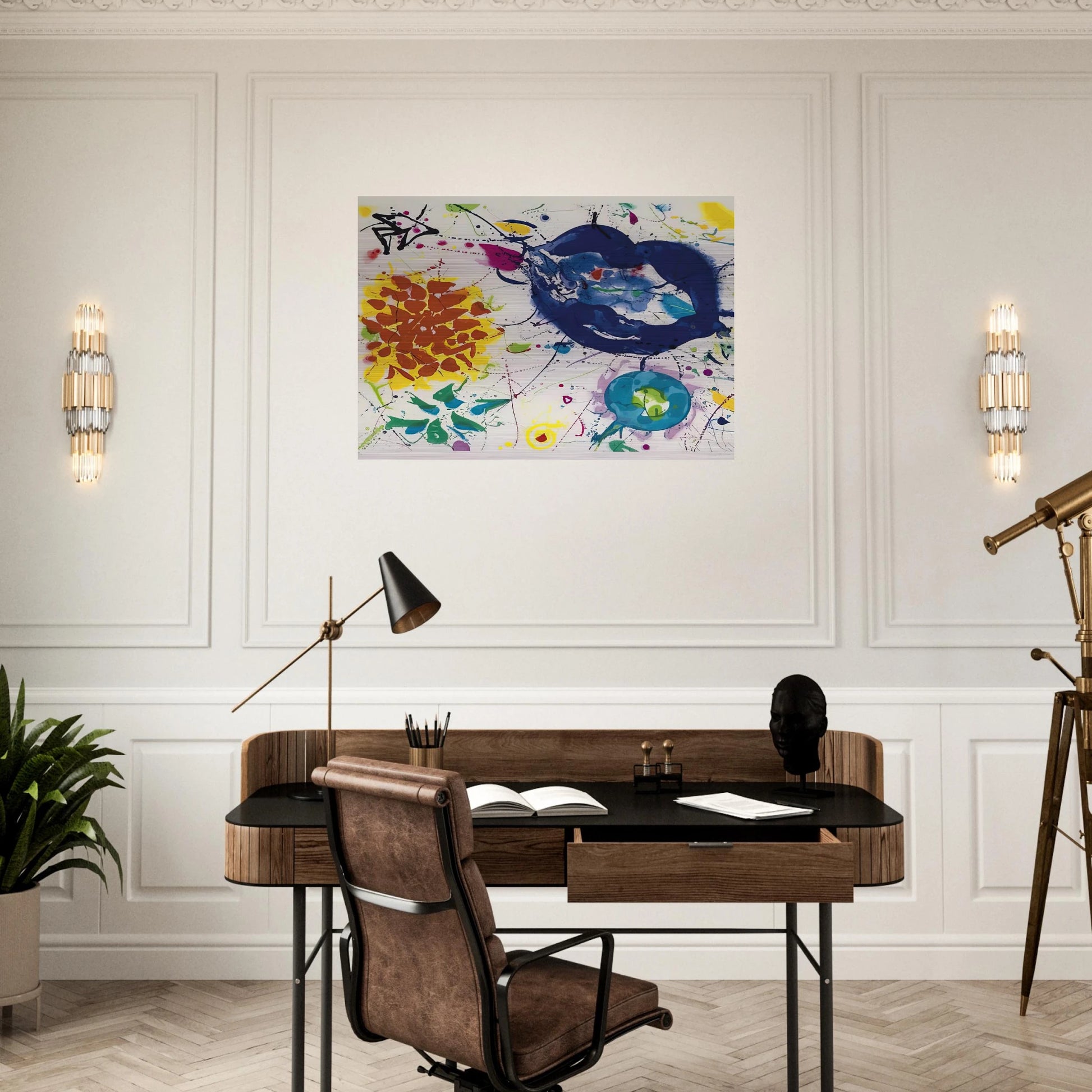 Senza Titolo III - Sam Francis Brushed Aluminum Print - 70x100 cm / 28x40 inches | Sam Francis Aluminum Print | Sam Francis Prints