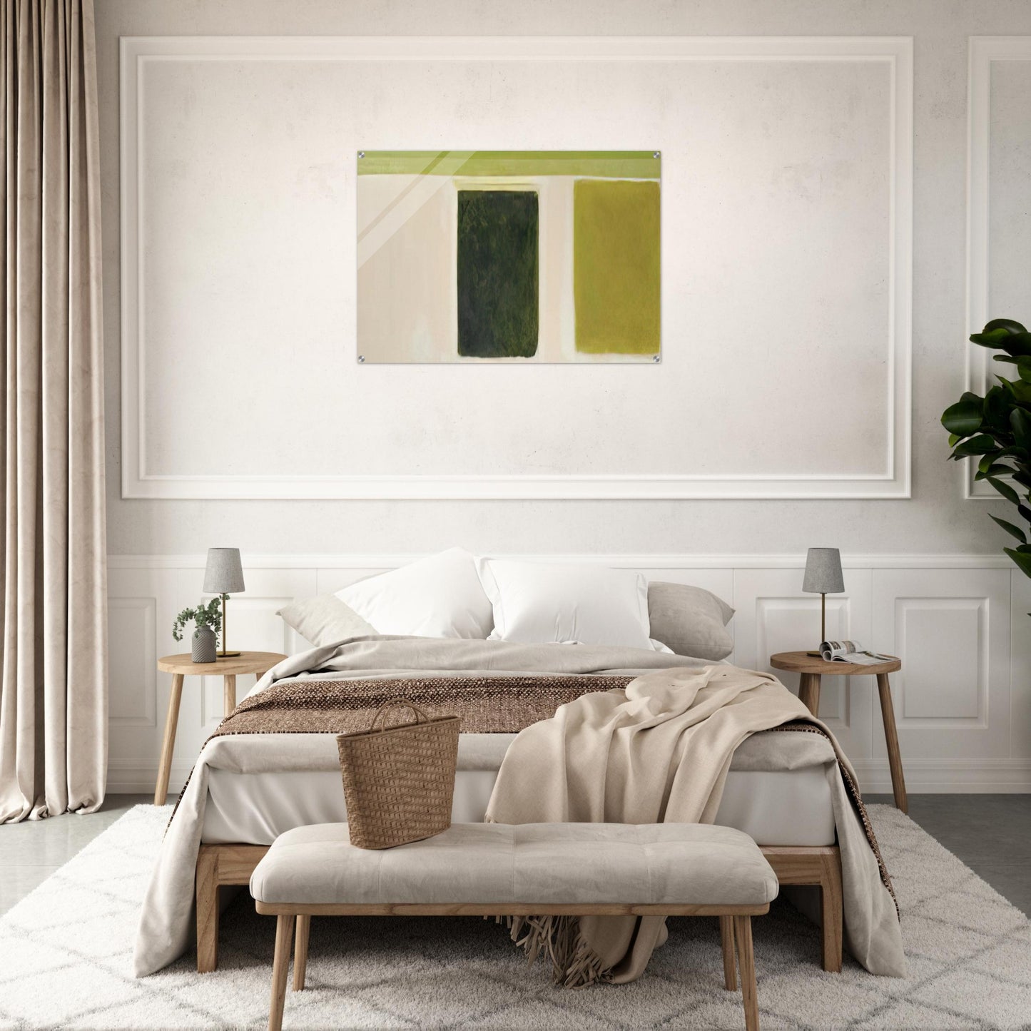 Double Green Sun-Box - 1967 - Theodoros Stamos Acrylic Print - 70x100 cm / 28x40″ inches