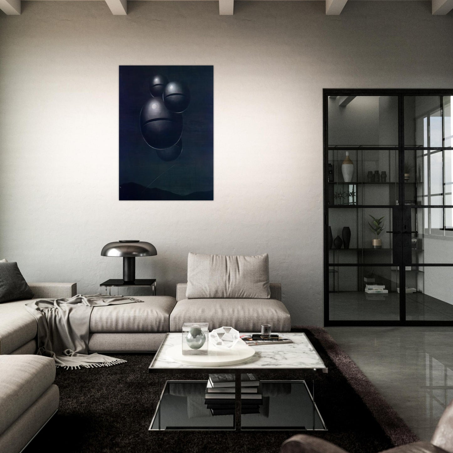 THE VOICE OF SPACE 1928 1 - Rene Magritte Brushed Aluminum Print - 70x100 cm / 28x40 inches | Rene Magritte Aluminum Print | Rene Magritte Prints