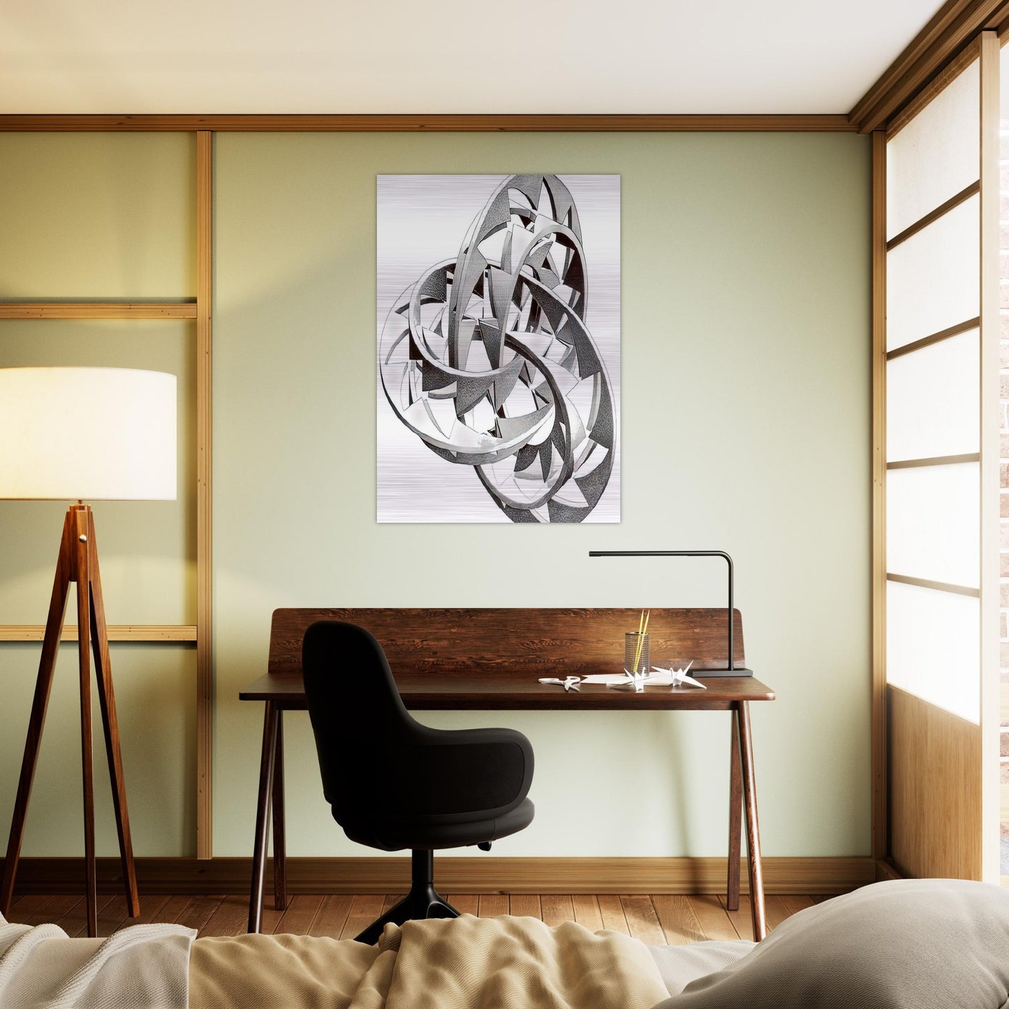 KNOT - MC Escher Brushed Aluminum Print - 70x100 cm / 28x40 inches | MC Escher Aluminum Print | MC Escher Prints