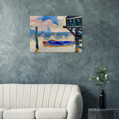 BARGES ON THE THAMES 1906 0 - Andre Derain Brushed Aluminum Print - 70x100 cm / 28x40 inches | Andre Derain Aluminum Print | Andre Derain Prints