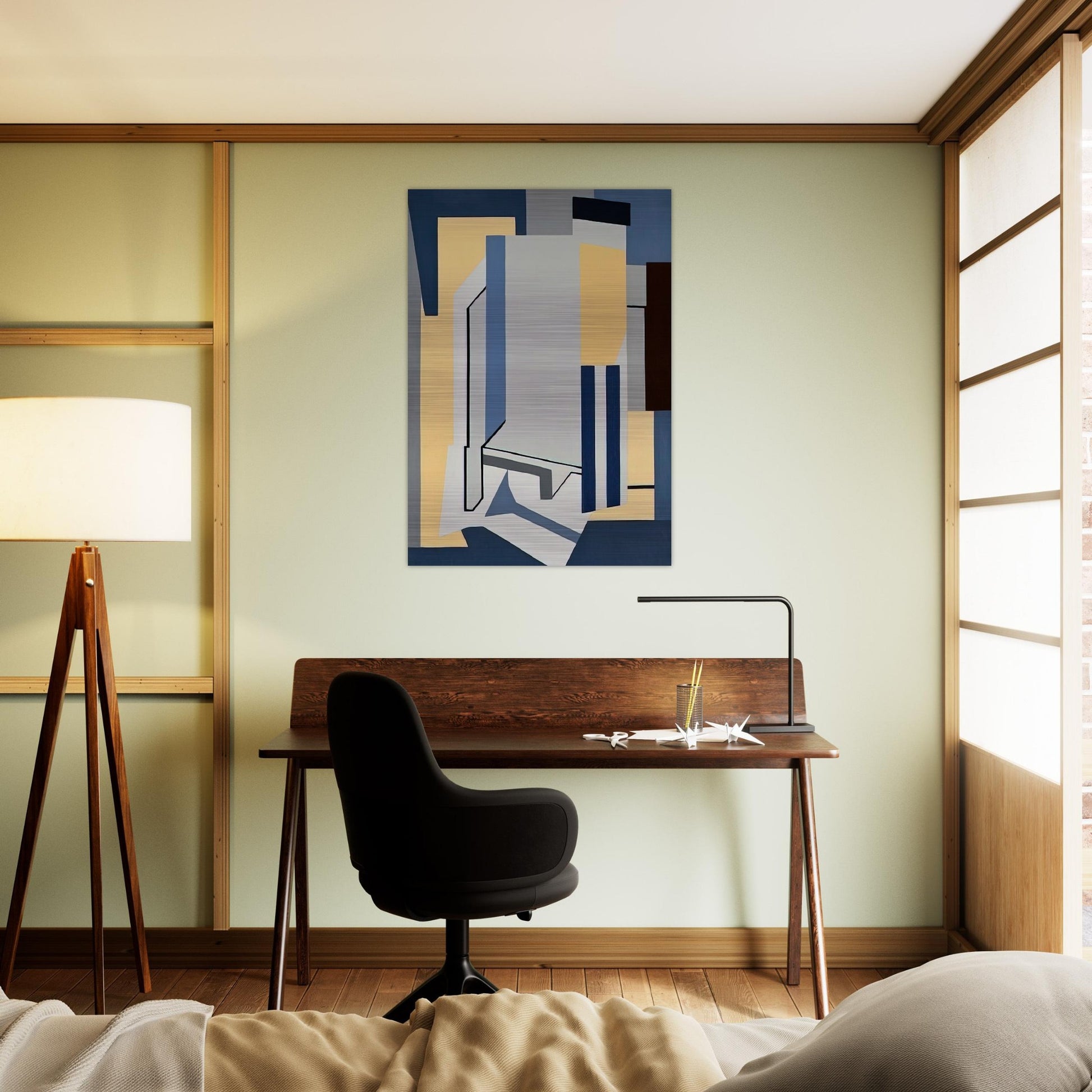 St. Ann Street - 1954 - Ralston Crawford Brushed Aluminum Print - 70x100 cm / 28x40 inches | Ralston Crawford Aluminum Print | Ralston Crawford Prints