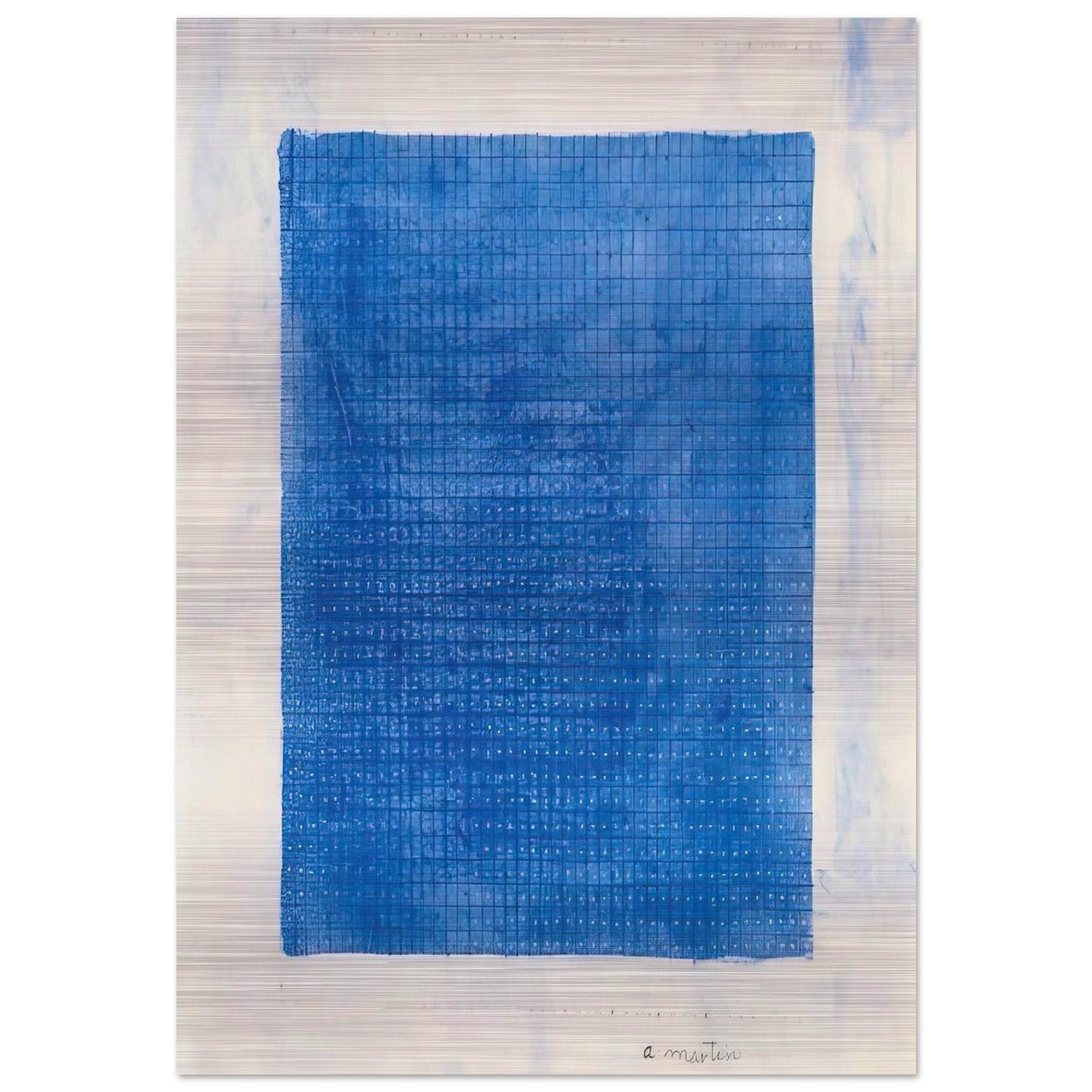 Stars - Agnes Martin Brushed Aluminum Print - 70x100 cm / 28x40 inches | Agnes Martin Aluminum Print | Agnes Martin Prints