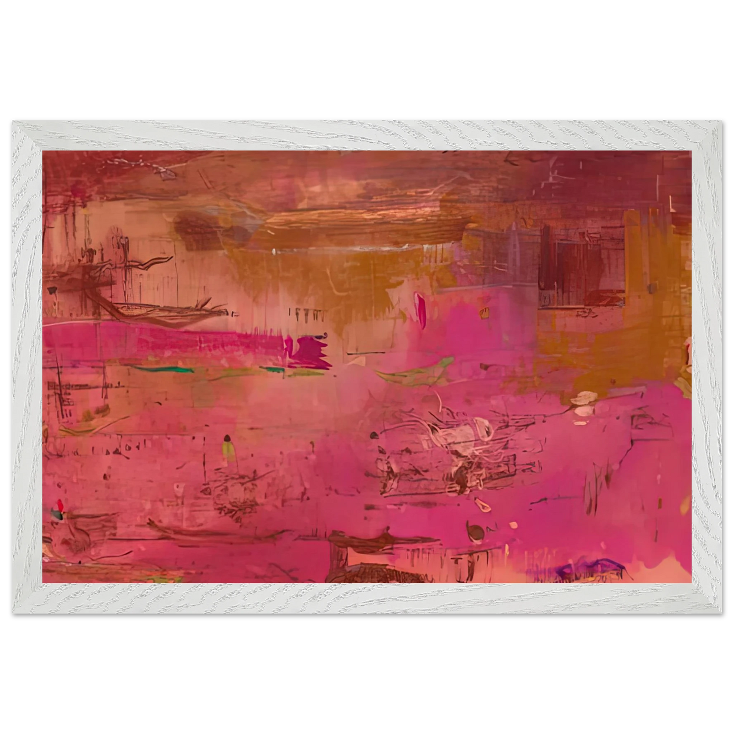 Helen Frankenthaler - Dream Walk Red, 1978- Wall Art - 21x29.7 cm / 8x12" - Premium Wooden Framed Poster With Fine Art Paper-canvas - Wood frame