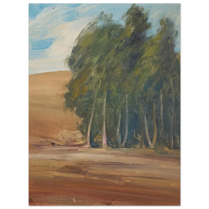Xavier Martinez - A Grove of Windswept Trees - Tonalism  75x100 cm / 30x40inches Fine Art Poster