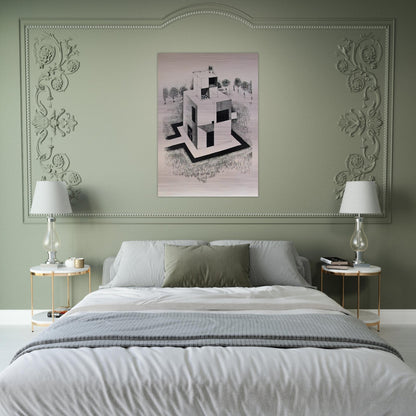 Haus Des Weissen Mannes - 1924 - Johannes Itten Brushed Aluminum Print - 70x100 cm / 28x40 inches | Johannes Itten Aluminum Print | Johannes Itten Prints