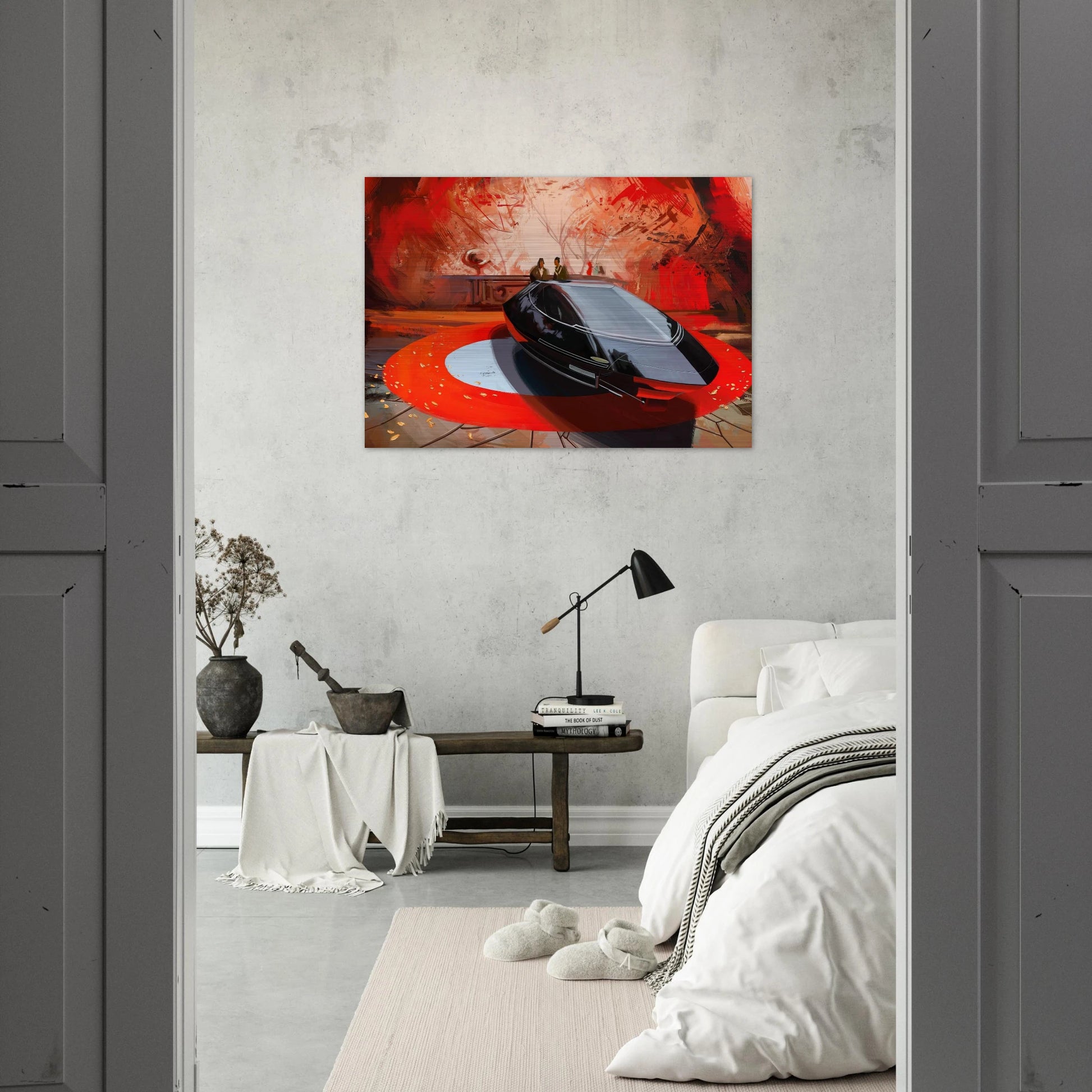 Syd Mead - Syd Mead Brushed Aluminum Print - 70x100 cm / 28x40 inches | Syd Mead Aluminum Print | Syd Mead Prints