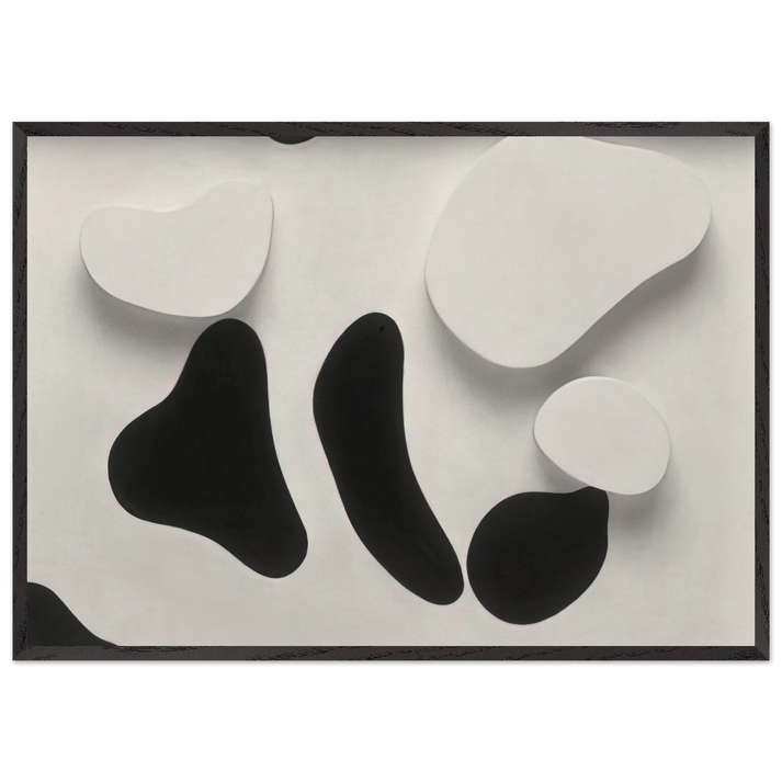 Constellation According to the Laws of Chance - Jean Arp 70x100 cm / 28x40 inches Framed Art Print – Black Wooden Frame